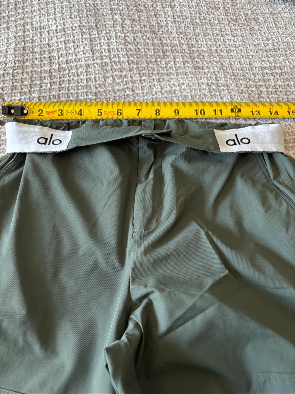 ALO Yoga Sage Green Utility Pants with Button Waist - Picture 9 of 9
